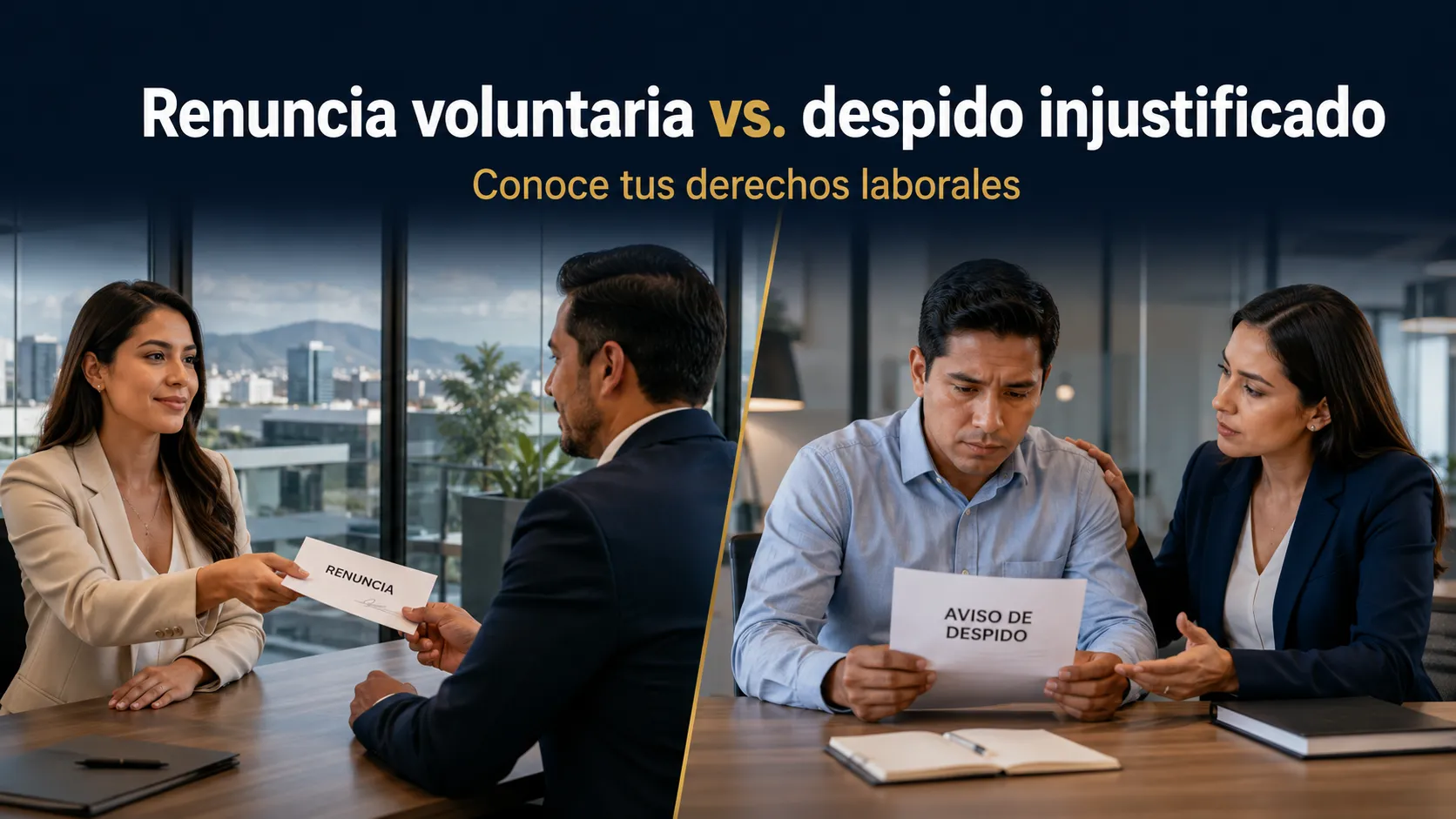 Renuncia voluntaria vs. Despido injustificado: Conoce tus derechos laborales